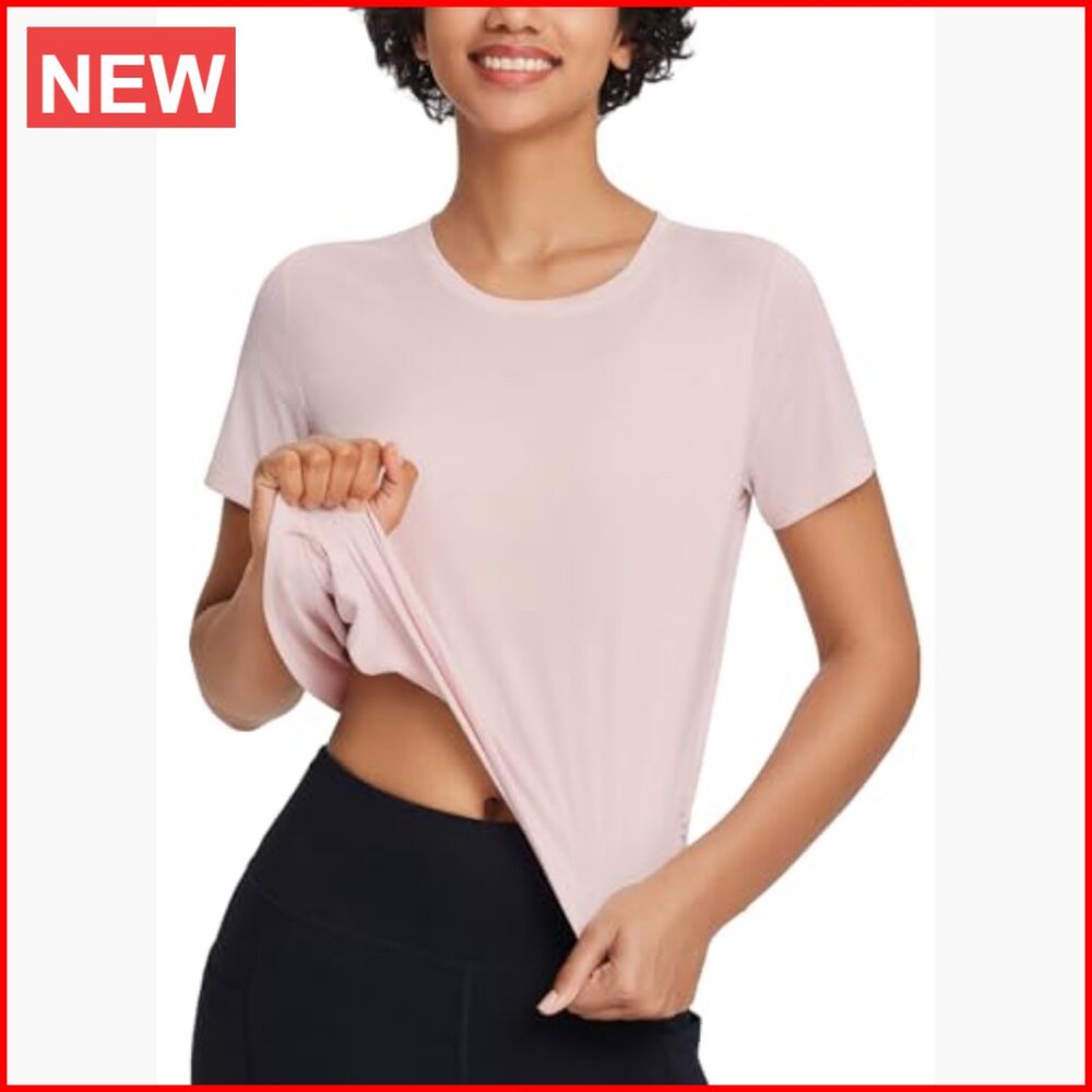 Polyester Cropped Split Back Running Top Upf 50+ … - image 2